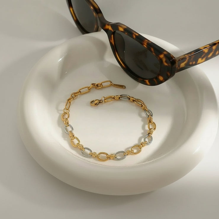 Ingrid - Two Tone Gold Bracelet