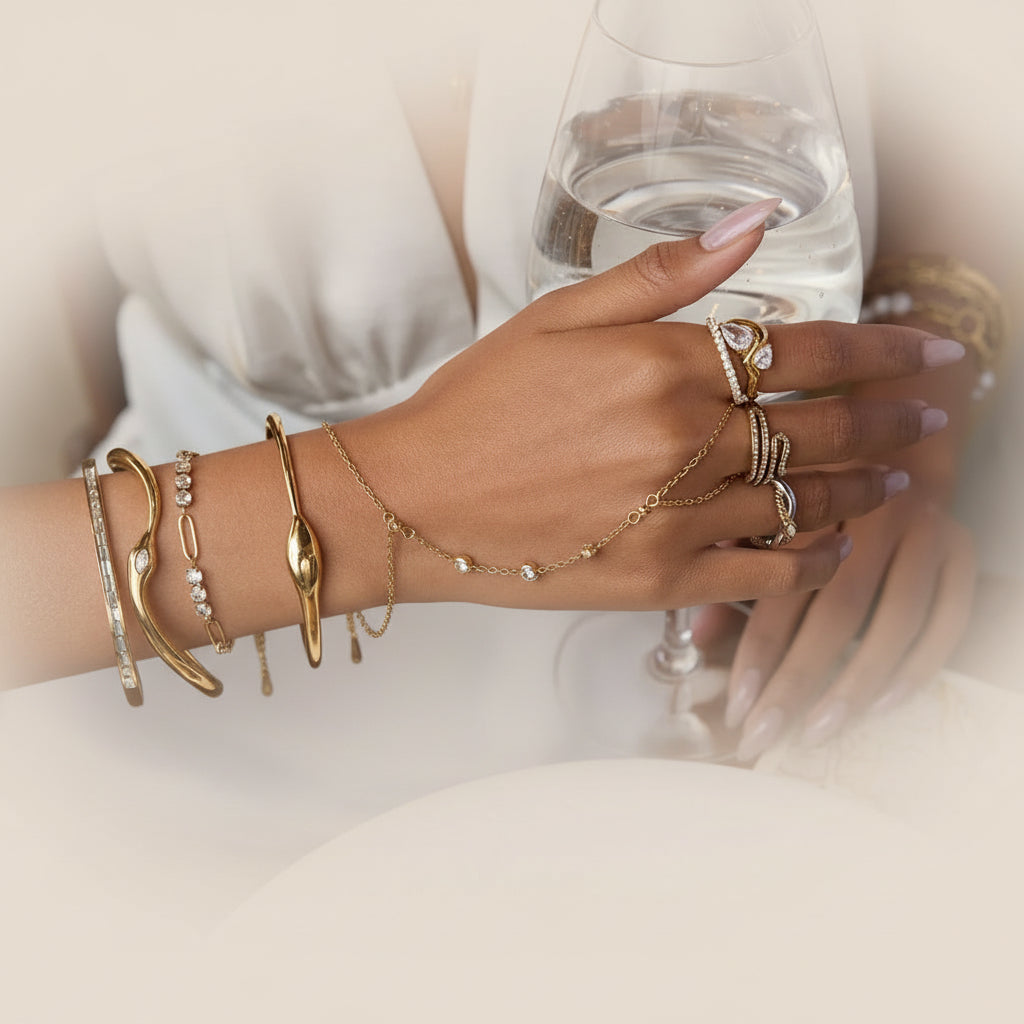Orla - Gold Diamond Bangle