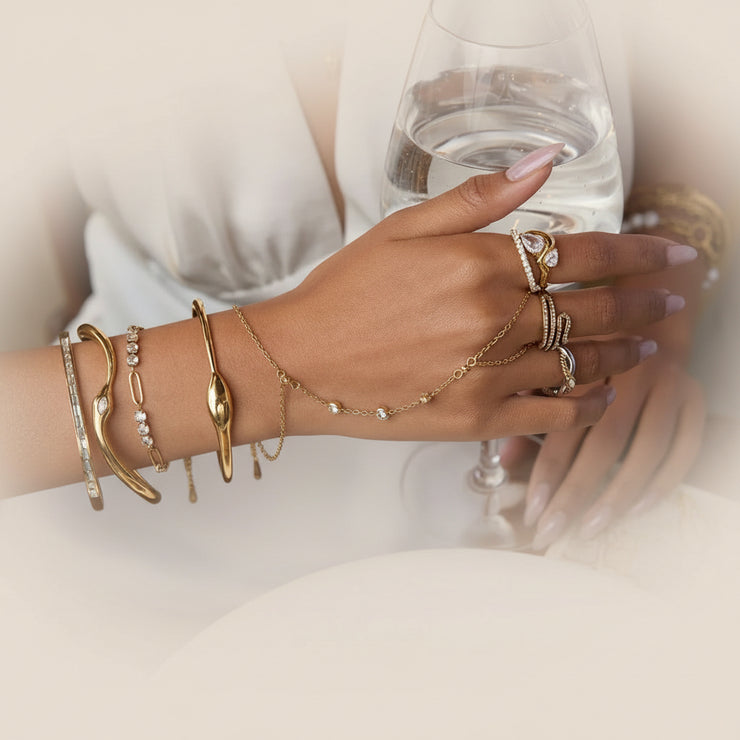 Orla - Gold Diamond Bangle