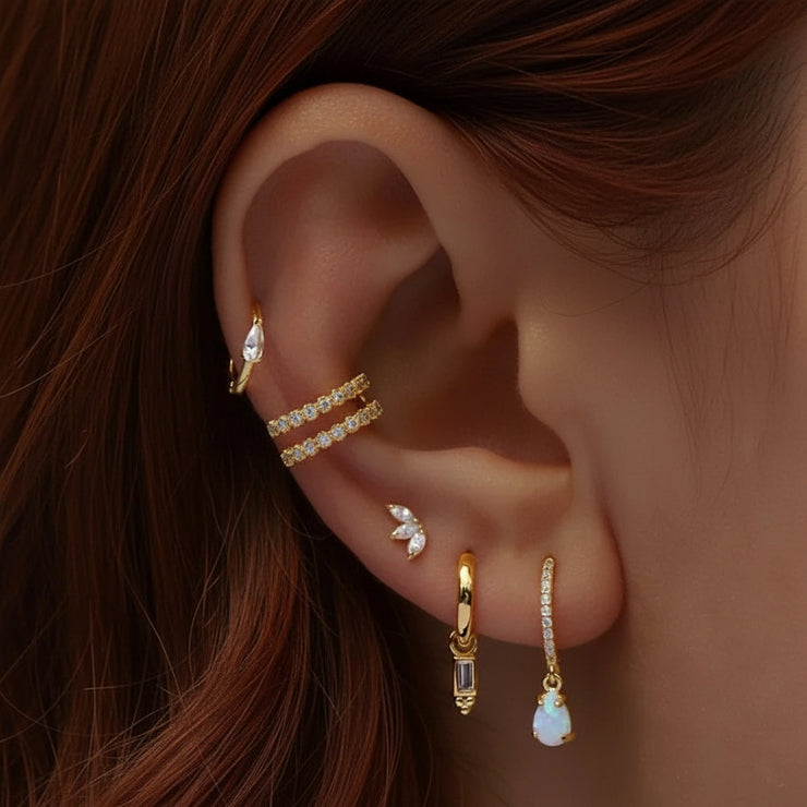 Quinn - Trio Flat Back Stud Earrings