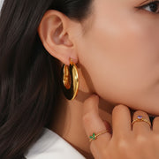 Nina - Chunky Hoop Earrings