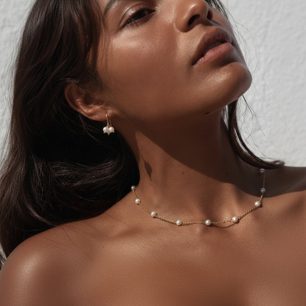 Pauline - Gold Pearl Necklace