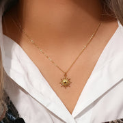 Sybil - Gold Sun Necklace