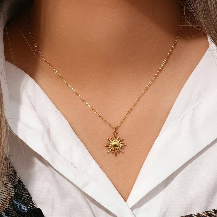 Sybil - Gold Sun Necklace