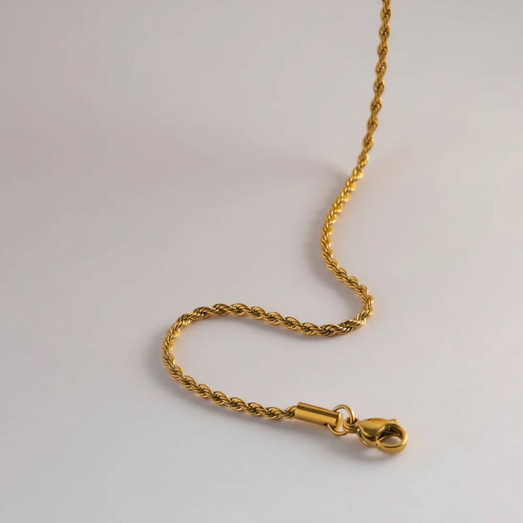 Riley - Rope Chain Gold Necklace