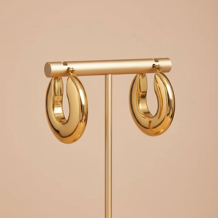 Nina - Chunky Hoop Earrings
