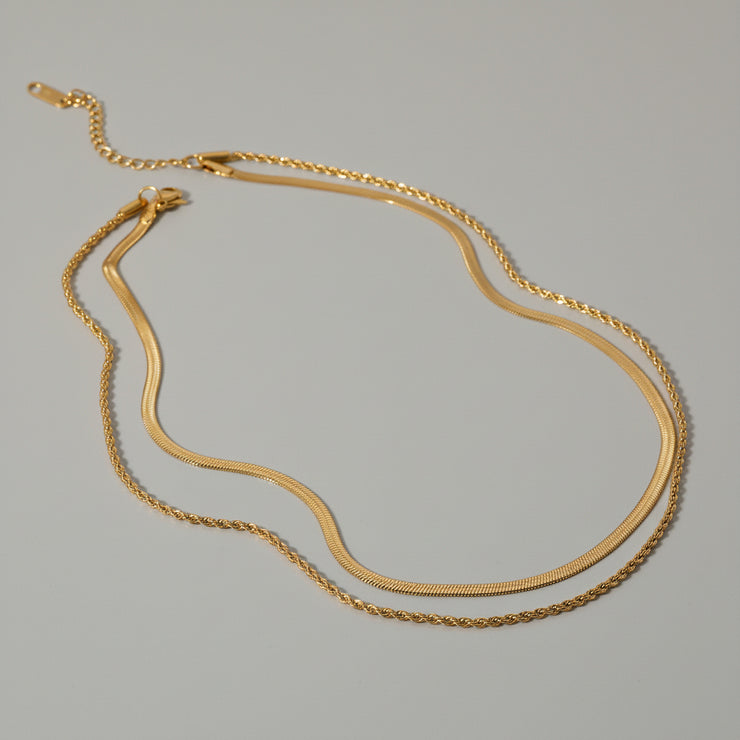 Sienna - Layered Gold Chain Necklace