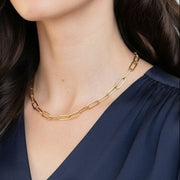Keira - Gold Paperclip Chain Necklace