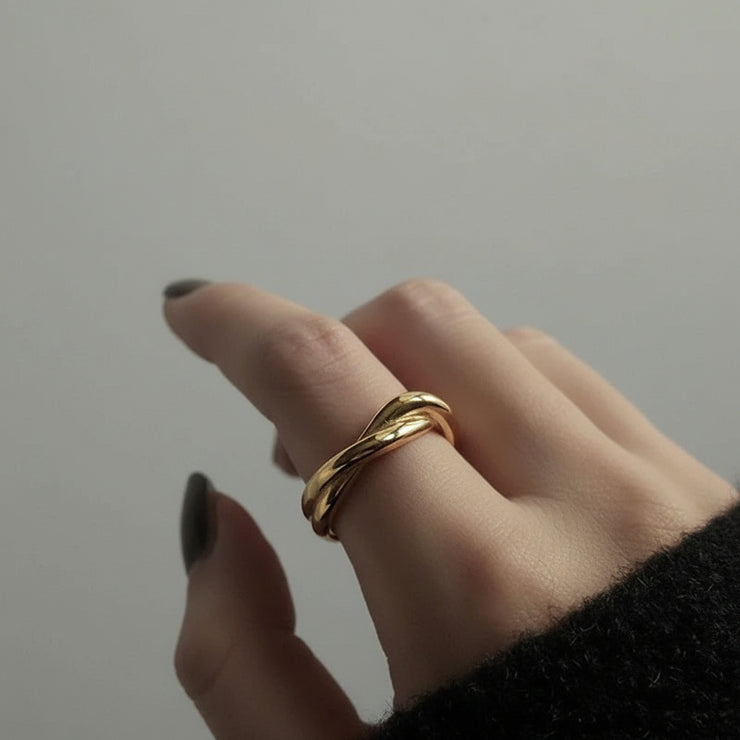 Lena - Twisted Gold Ring