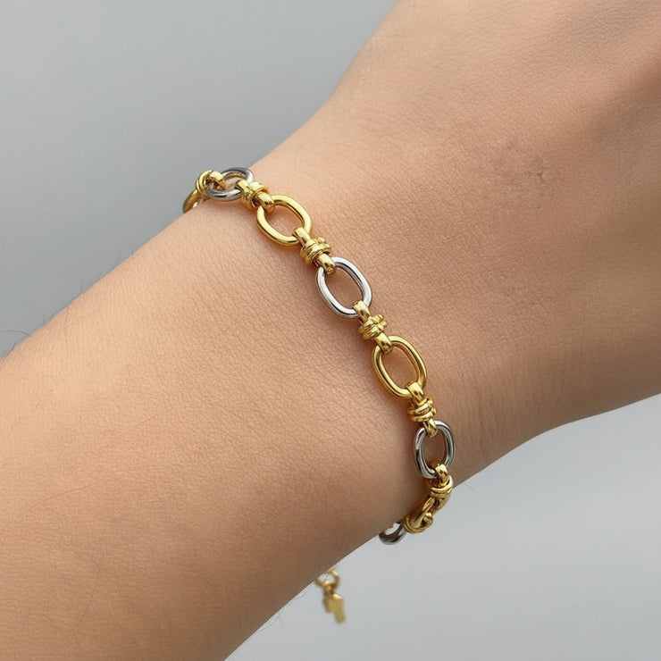 Ingrid - Two Tone Gold Bracelet