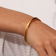 Lizzie - Layered Gold Bangle