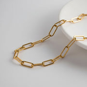 Keira - Gold Paperclip Chain Necklace