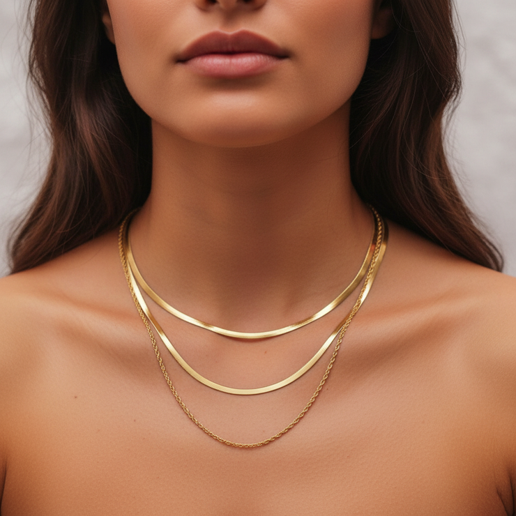 Sienna - Layered Gold Chain Necklace