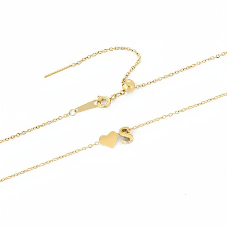Mallory - Love Initial Letter Necklace