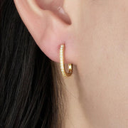 Sandra - Oval Hoop Earrings