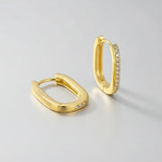 Sandra - Oval Hoop Earrings