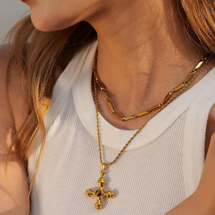 Marina - Gold Symmetrical Necklace