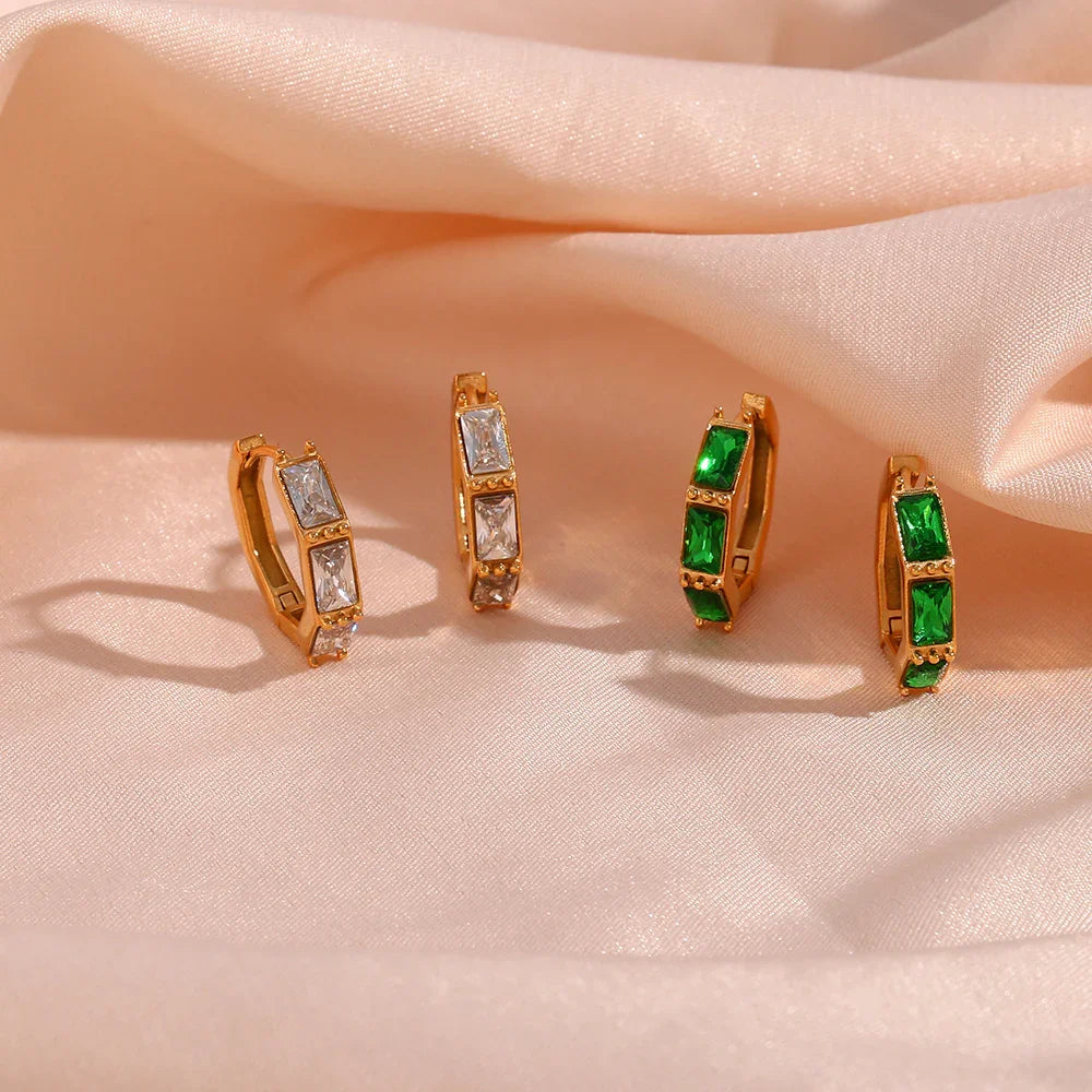 Louisa - Diamond Hoops