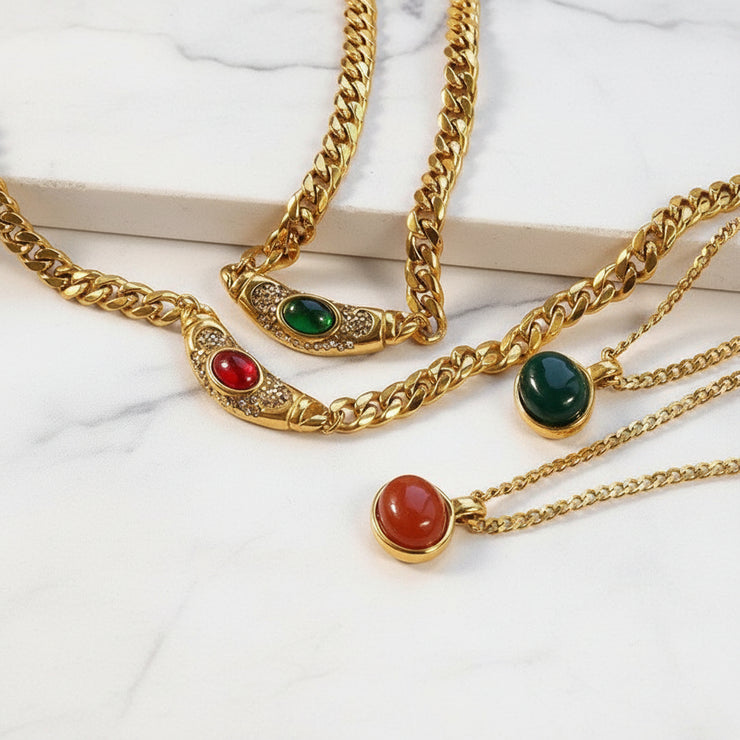 Jasmine - Vintage Gemstone Necklace
