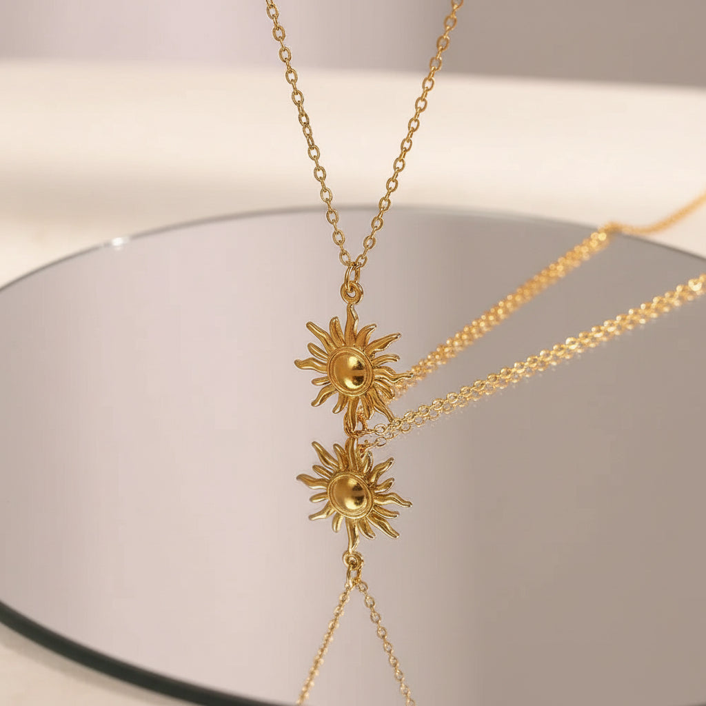 Sybil - Gold Sun Necklace
