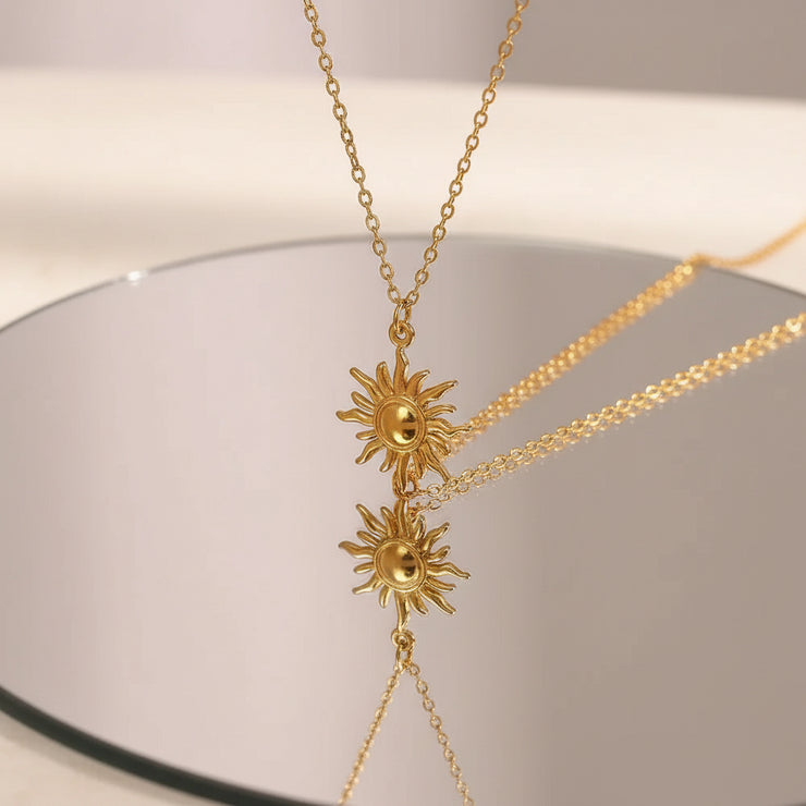 Sybil - Gold Sun Necklace