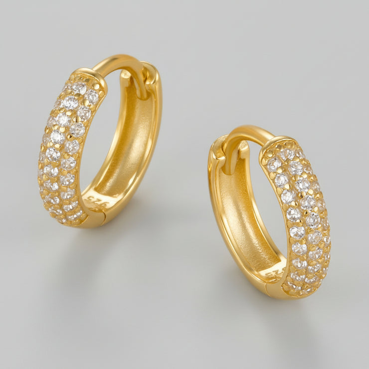 Lena - Chunky Huggie Earrings