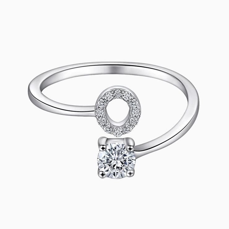 Personalized Initial Sterling Silver Ring