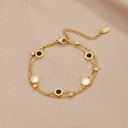 Sophia - Onyx & White Stone Bracelet