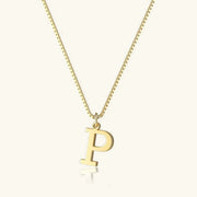 Karina - Letter Initial Gold Necklace
