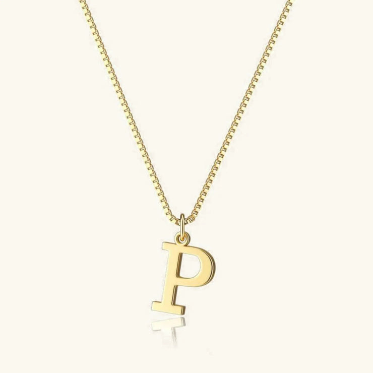 Karina - Letter Initial Gold Necklace