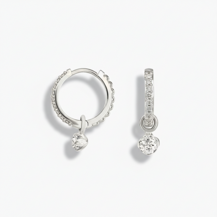 Olivia - Diamond Hoop Earrings