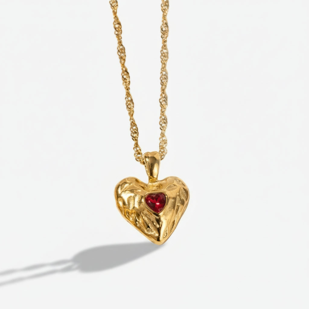 Octavia - Gold Heart Necklace