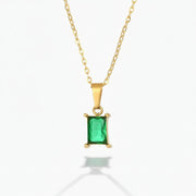Maddie - Green Emerald  Necklace