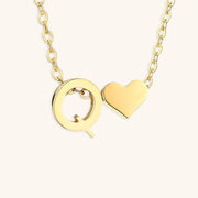 Mallory - Love Initial Letter Necklace