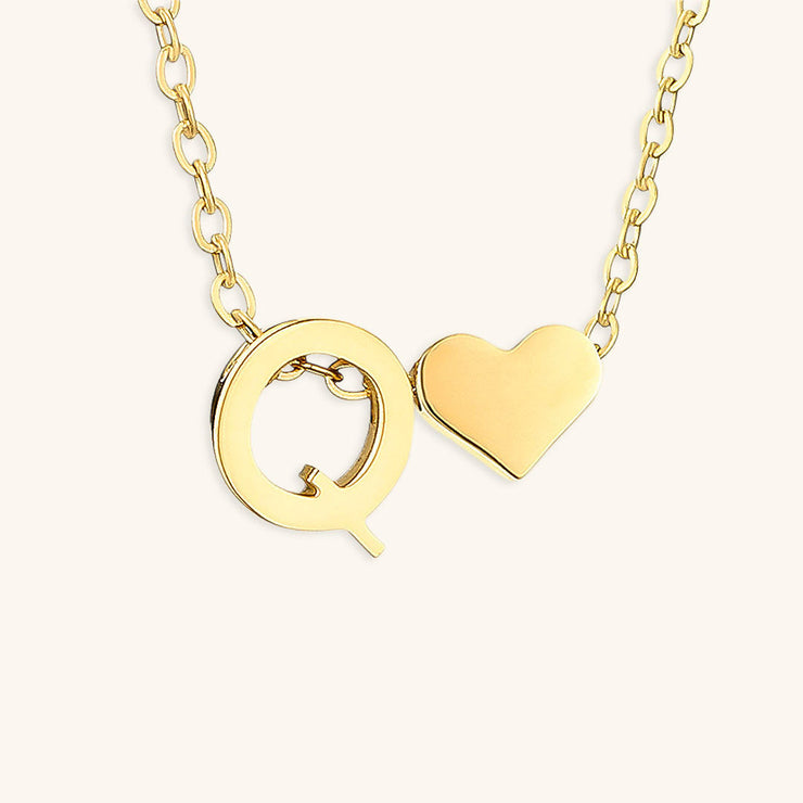 Mallory - Love Initial Letter Necklace