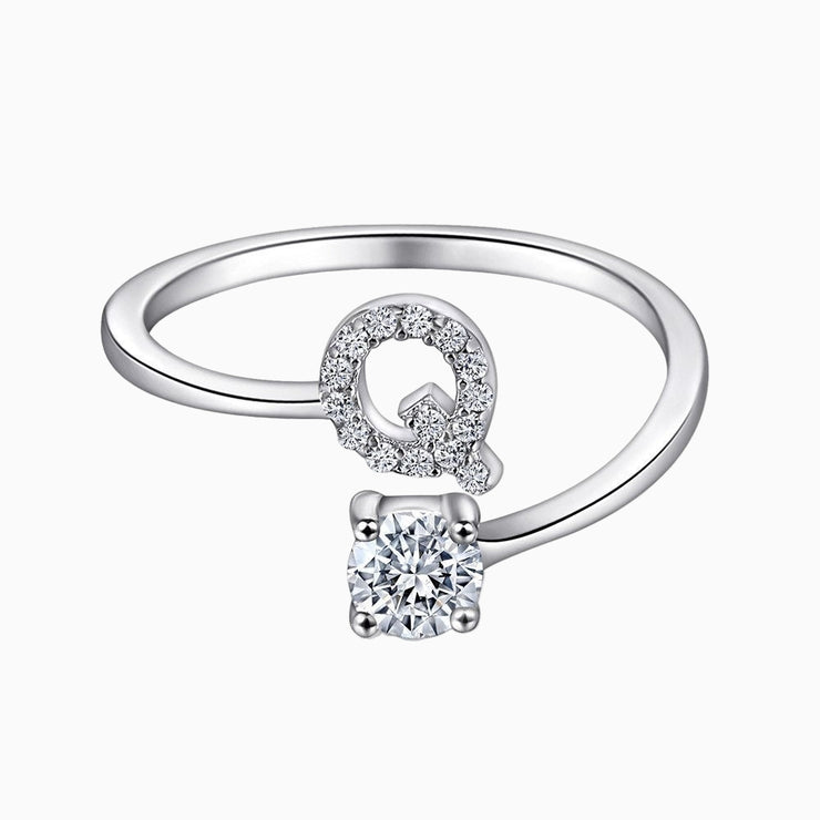 Personalized Initial Sterling Silver Ring