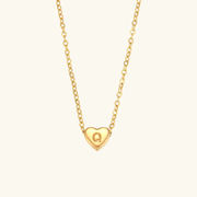 Juliette - Heart Initial Gold Necklace