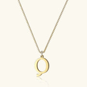Karina - Letter Initial Gold Necklace