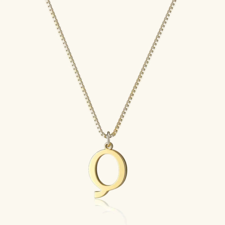 Karina - Letter Initial Gold Necklace