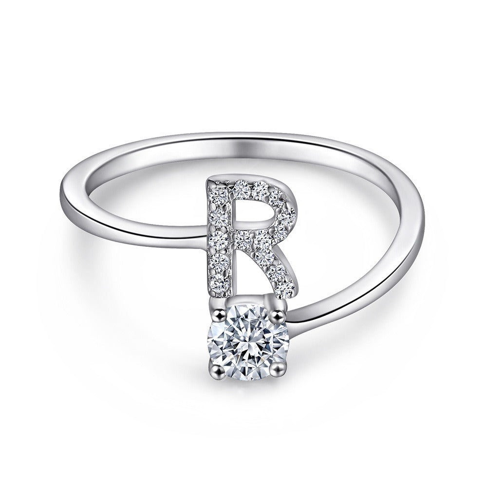 Initial Silver Ring