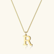 Karina - Letter Initial Gold Necklace
