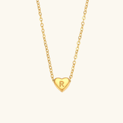 Juliette - Heart Initial Gold Necklace