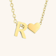 Mallory - Love Initial Letter Necklace