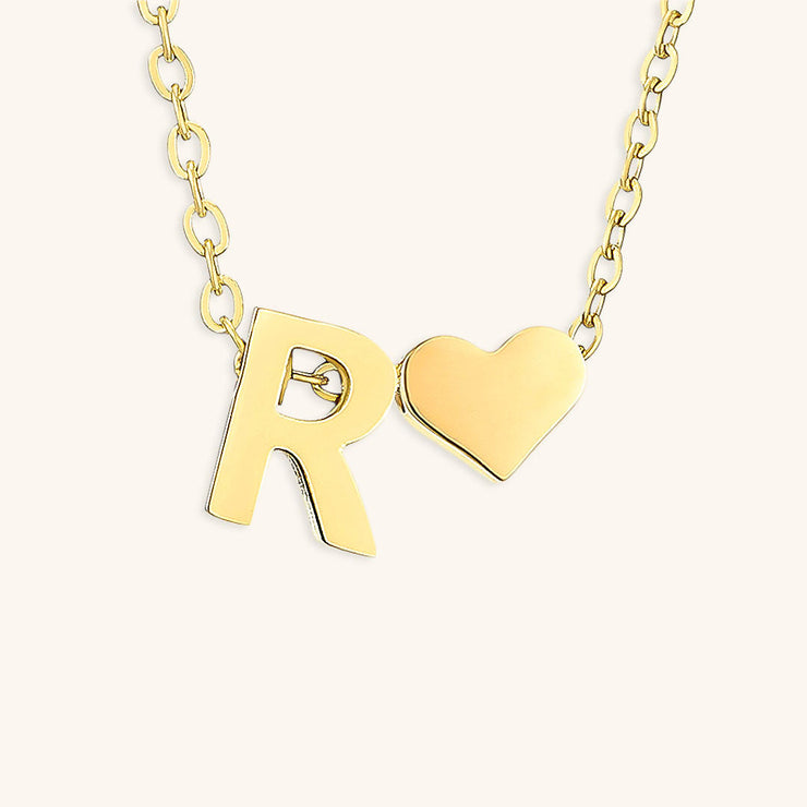 Mallory - Love Initial Letter Necklace