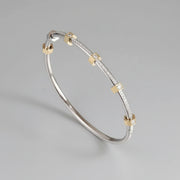 Novara - Diamond Hex Bangle Bracelet