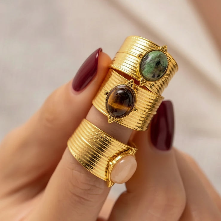 Paisley - Pearl Gold Ring