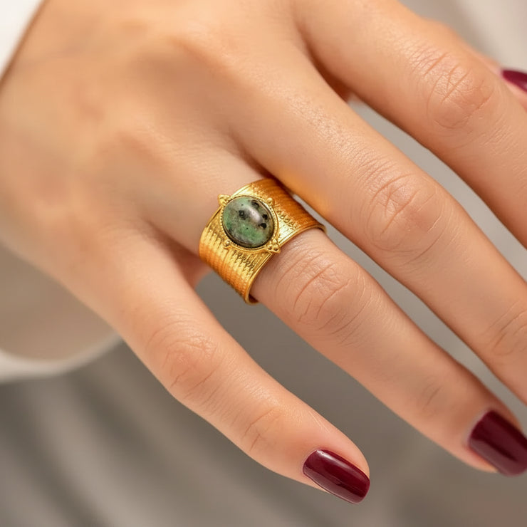 Paisley - Pearl Gold Ring