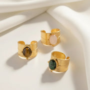 Paisley - Pearl Gold Ring