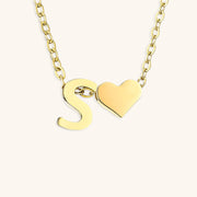 Mallory - Love Initial Letter Necklace