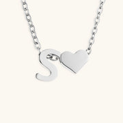 Mallory - Love Initial Letter Necklace